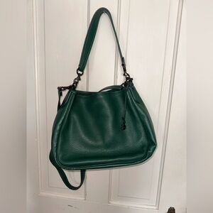 Soft Pebble Leather Cary Shoulder Bag with Convertible Straps